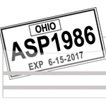 License Plate Tag Bag