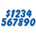 Blue & White Die Cut Numbers