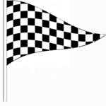Checkered Antenna Pennants (Heavy Duty)