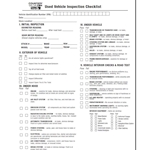 Used Vehicle Inspection Checklist