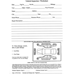 Vehicle Inspection Worksheet