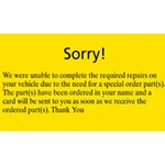 Customer Service Card Yellow Fluorescent