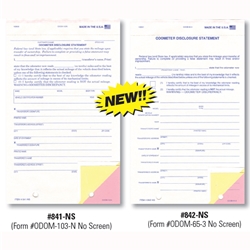 Odometer Disclosure Statements<br>Form #ODOM-103-N No Screen<br>Form #ODOM-65-3 No Screen<br>100 per pack