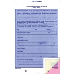 Lease Odometer Statements<br>Form #ODOM-489-L<br>For Pre-programmed Printers<br>100 per pack