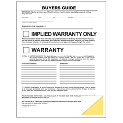 Implied Warranty Only<br>Buyers Guide<br>File Copy 