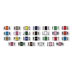 Color Coded Alphabet Labels<br>Complete Set