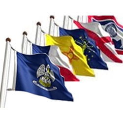 2 Ply Polyester State Flags<br>Longest Lasting Flag<br>Outdoor Use