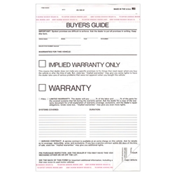 Implied Warranty Only Buyers Guide