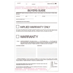 Implied Warranty Only Buyers Guide