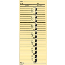 Time Clock Cards 1<br>Form#TC-1