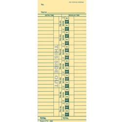 Time Clock Cards<br>Form#TC-292 2-sided