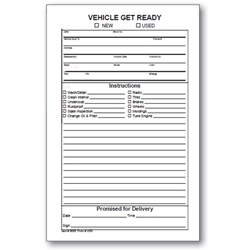Vehicle Get Ready Form