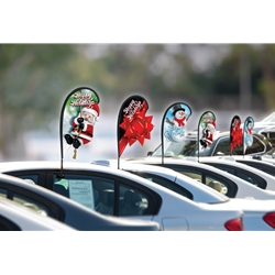 3D Mini Holiday Teardrop Flags