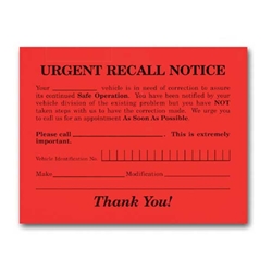 Urgent Recall Notice