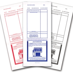 Addendum Stickers- 3 strip center adhesive