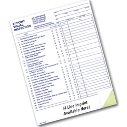 27 Point Inspection Form<br><strong>Plain</strong> - 100 per Pack