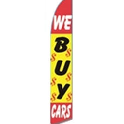 We Buy Cars <br>"Flag Only" or "Flag & Pole Kit"