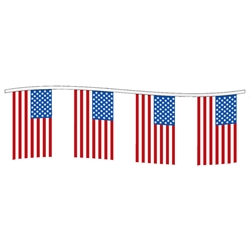 12" x 18" Patriotic Flag Line (Poly)