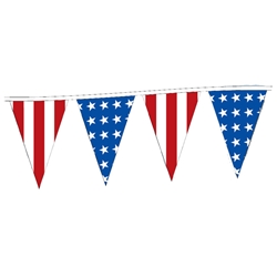 12" x 18" Deluxe Patriotic Pennants