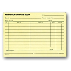 Parts Requisition Form 1