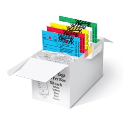 Mixed Color Versa-Tags<br>Combination of Colors in Box<br>Packaged 250 per Box