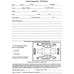 Vehicle Inspection Worksheet