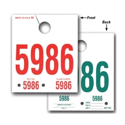 White Dispatch Numbers<br>4 Digit