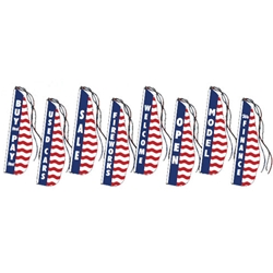 Vertical Patriotic Message Feather Dancer Flags