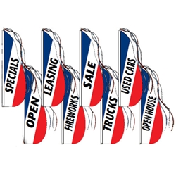 Diagonal Patriotic Message Feather Dancer Flags