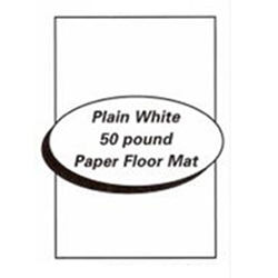 Plain whilte paper vehicle floor mat.
