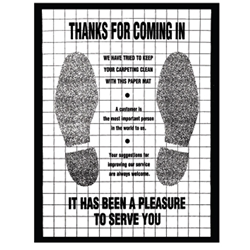 Poly-Back Floor Mats<br>"Thanks for Coming In"